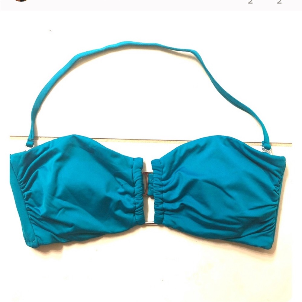 2 Bandeau Swim tops: BLK & TEAL